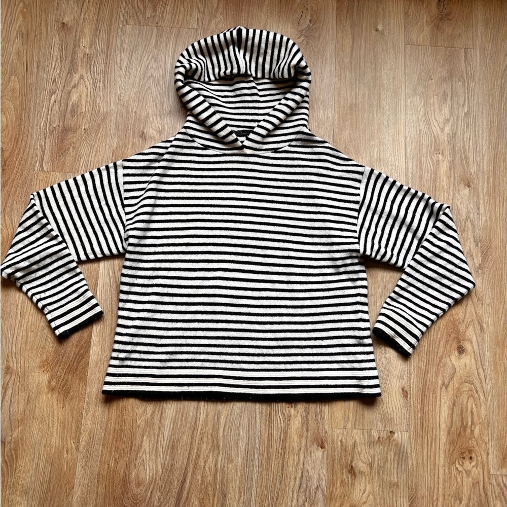 Alice+ Olivia Classic Striped Bateau Neckline Sweater Hoodie Size XS